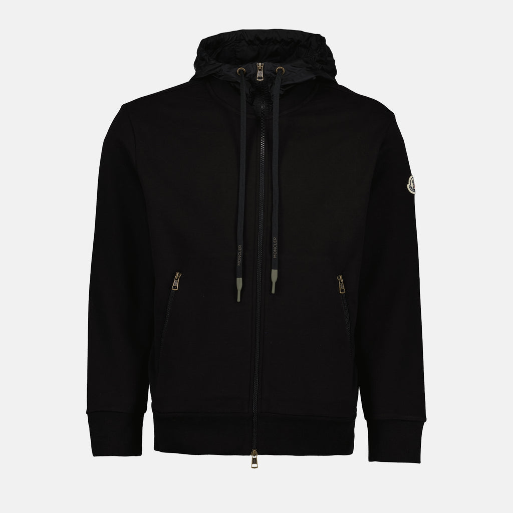 Sweatshirts Zipped sweatshirt Moncler Black Man