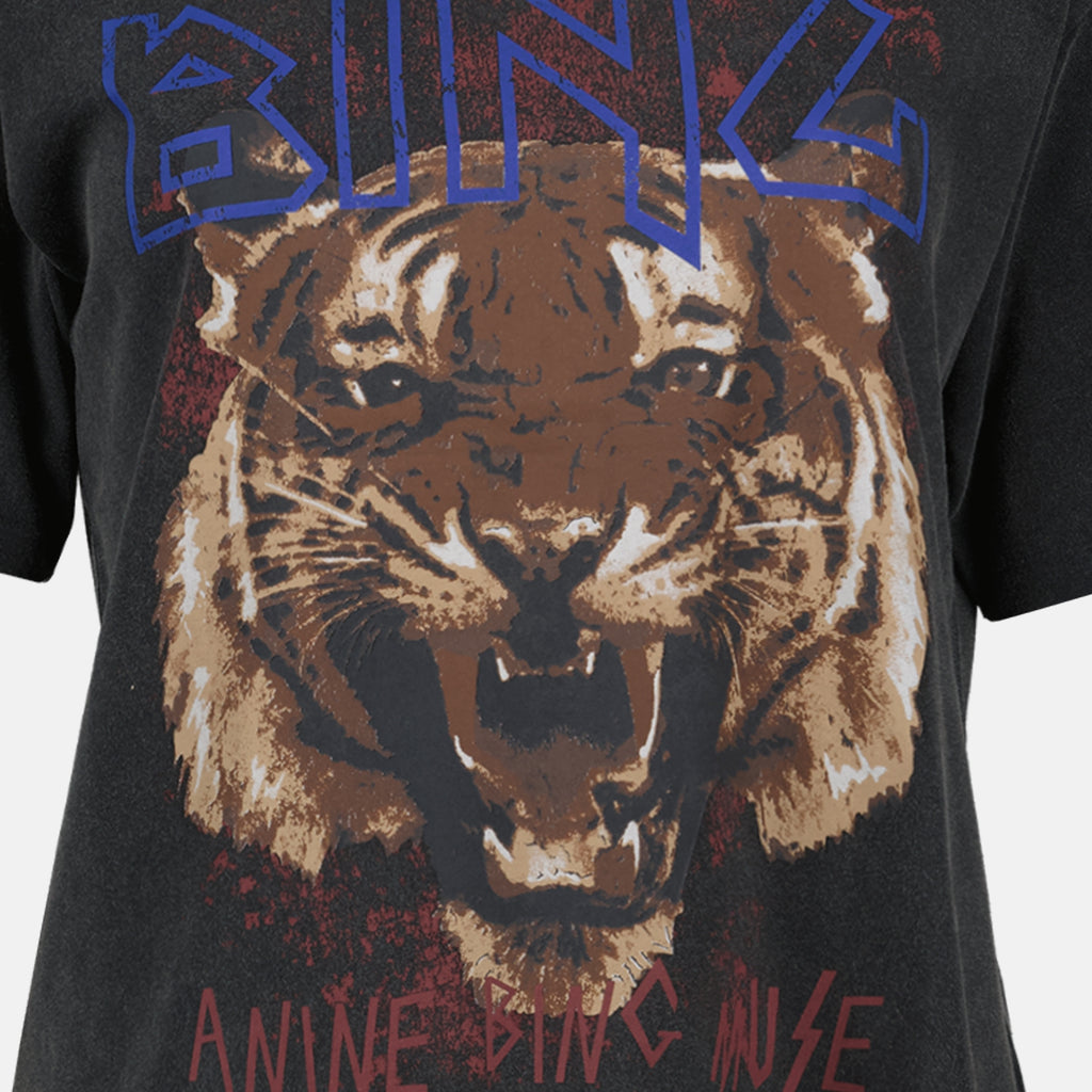 T-shirts T-shirt imprimé Tigre Anine Bing Gris Femme