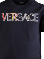 Vêtements T-shirt à logo Versace Bleu foncé Enfants