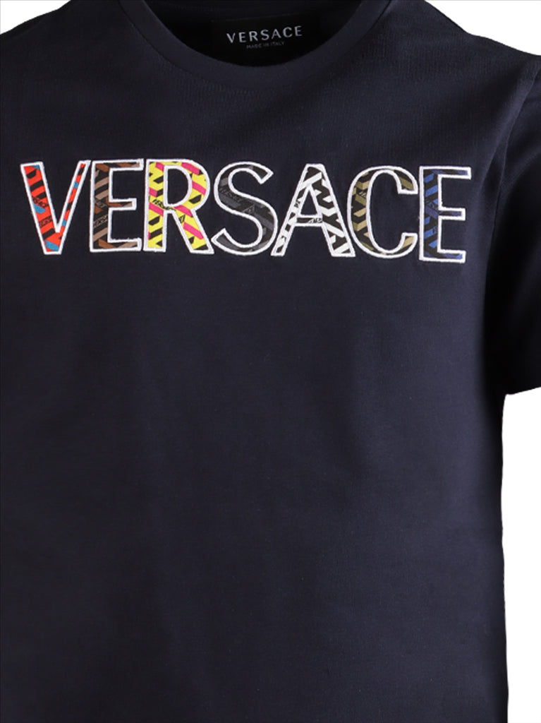 Vêtements T-shirt à logo Versace Bleu foncé Enfants