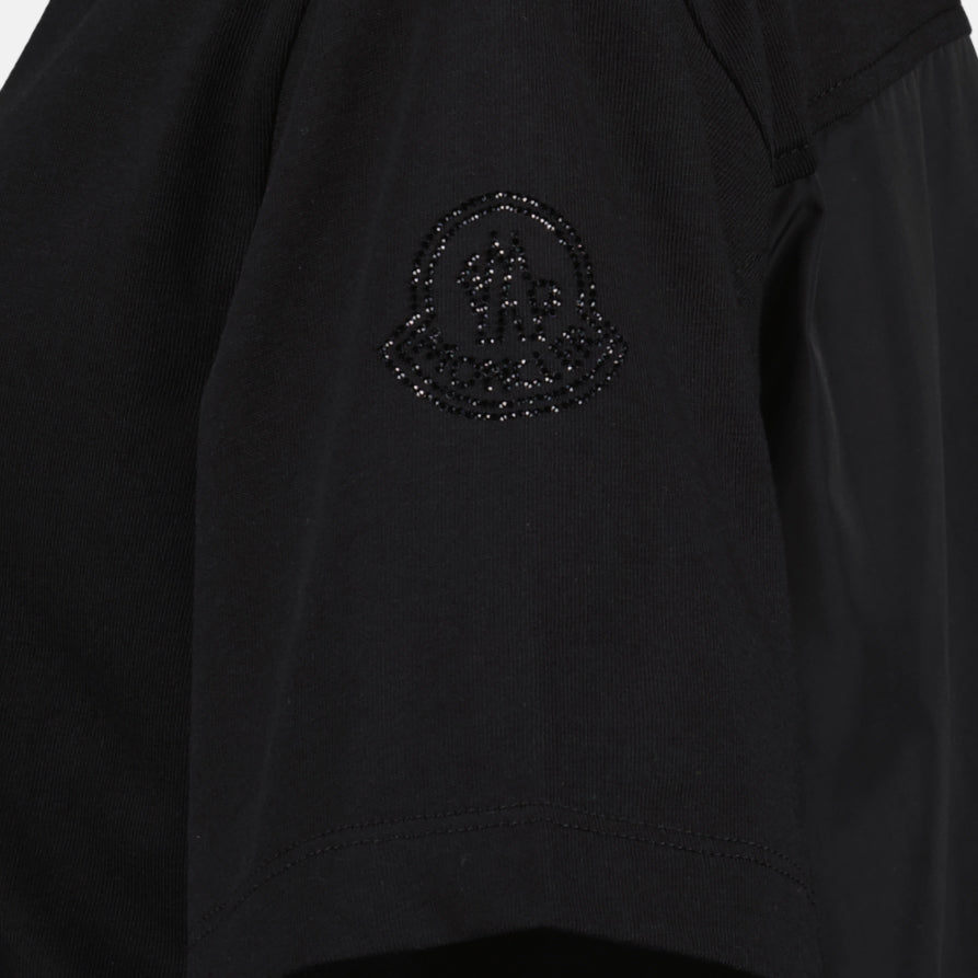 T-shirt T-shirt à logo et ruban Moncler Nero Femme