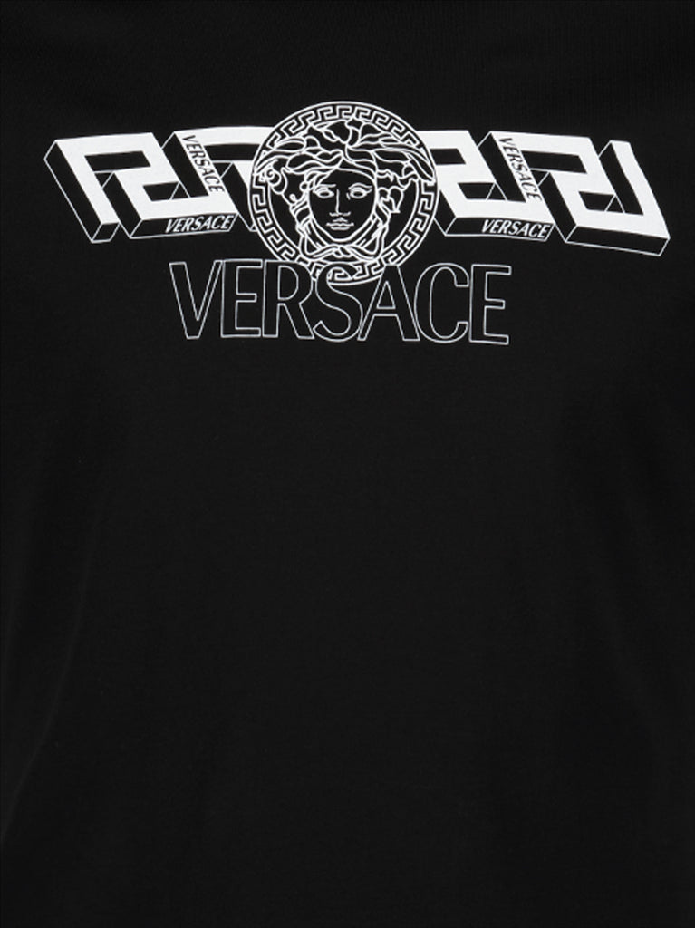 T-shirts T-shirt à logo Versace Noir Homme