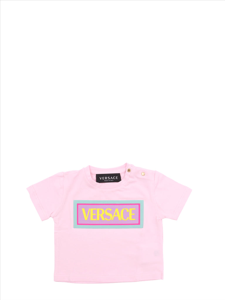 Vêtements T-shirt à logo Versace Rose Enfants