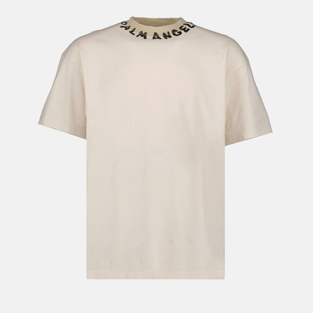 T-shirts Seasonal Logo T-Shirt Palm Angels Beige Man