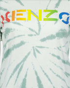 T-shirts T-shirt à logo tie and dye Kenzo Vert Femme
