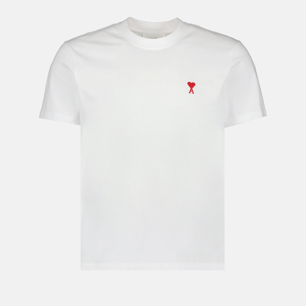 Camisetas myCompañero: La Nueva Ola de la Moda de Lujo Ami PARIS Blanco Unisexo