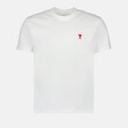 Camisetas myCompañero: La Nueva Ola de la Moda de Lujo Ami PARIS Blanco Unisexo