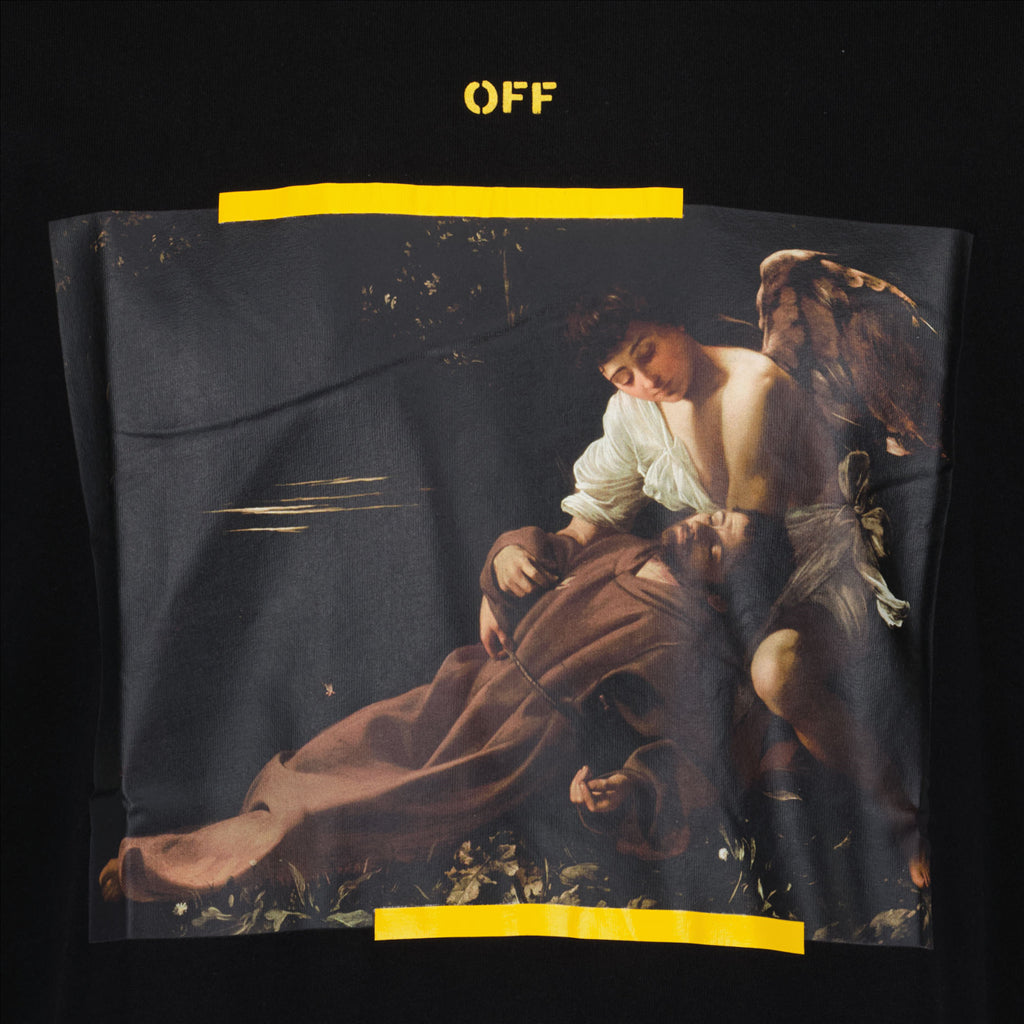 T-Shirts T-shirt Arrow Caravaggio Off-White Schwarz Homme