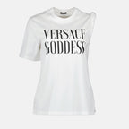 T-shirt T-shirt asymétrique Versace Bianco Femme