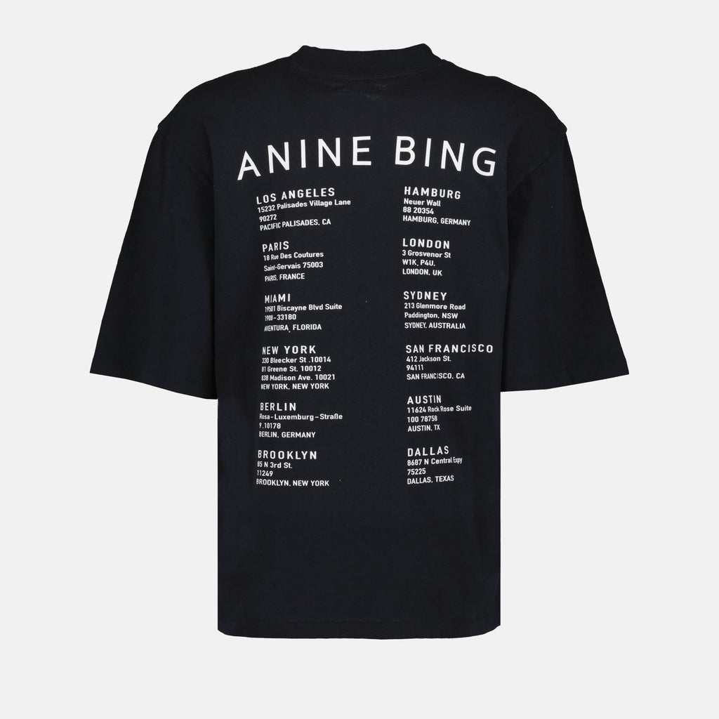 T-shirts T-shirt Avi Tee Smiley Noir Anine Bing Noir Femme