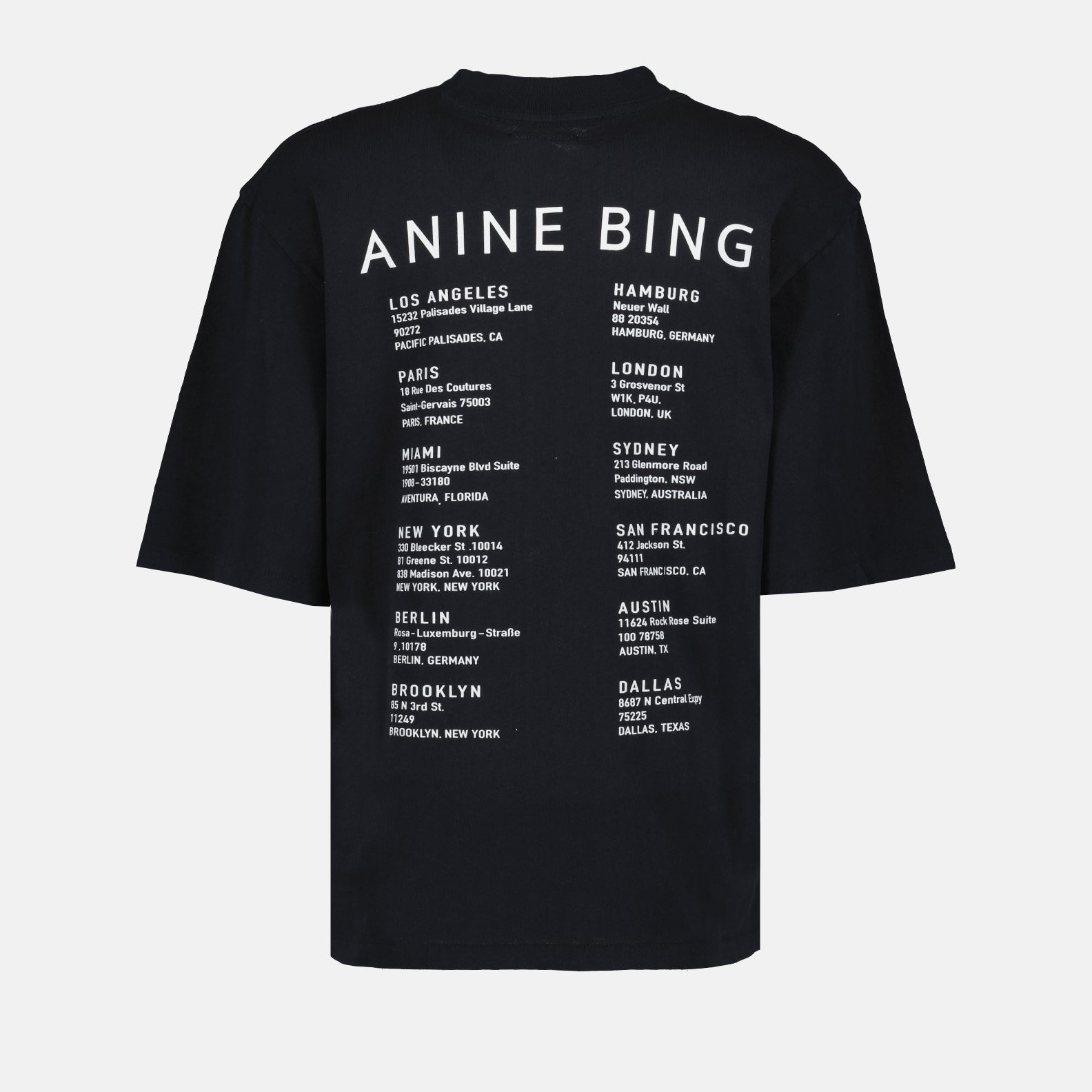 T-shirts T-shirt Avi Tee Smiley Noir Anine Bing Noir Femme