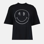 T-shirts T-shirt Avi Tee Smiley Noir Anine Bing Noir Femme