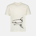 T-shirts T-shirt Broken Shark Palm Angels Beige Homme