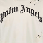 T-shirt T-shirt Glitte logo Palm Angels Bianco Homme