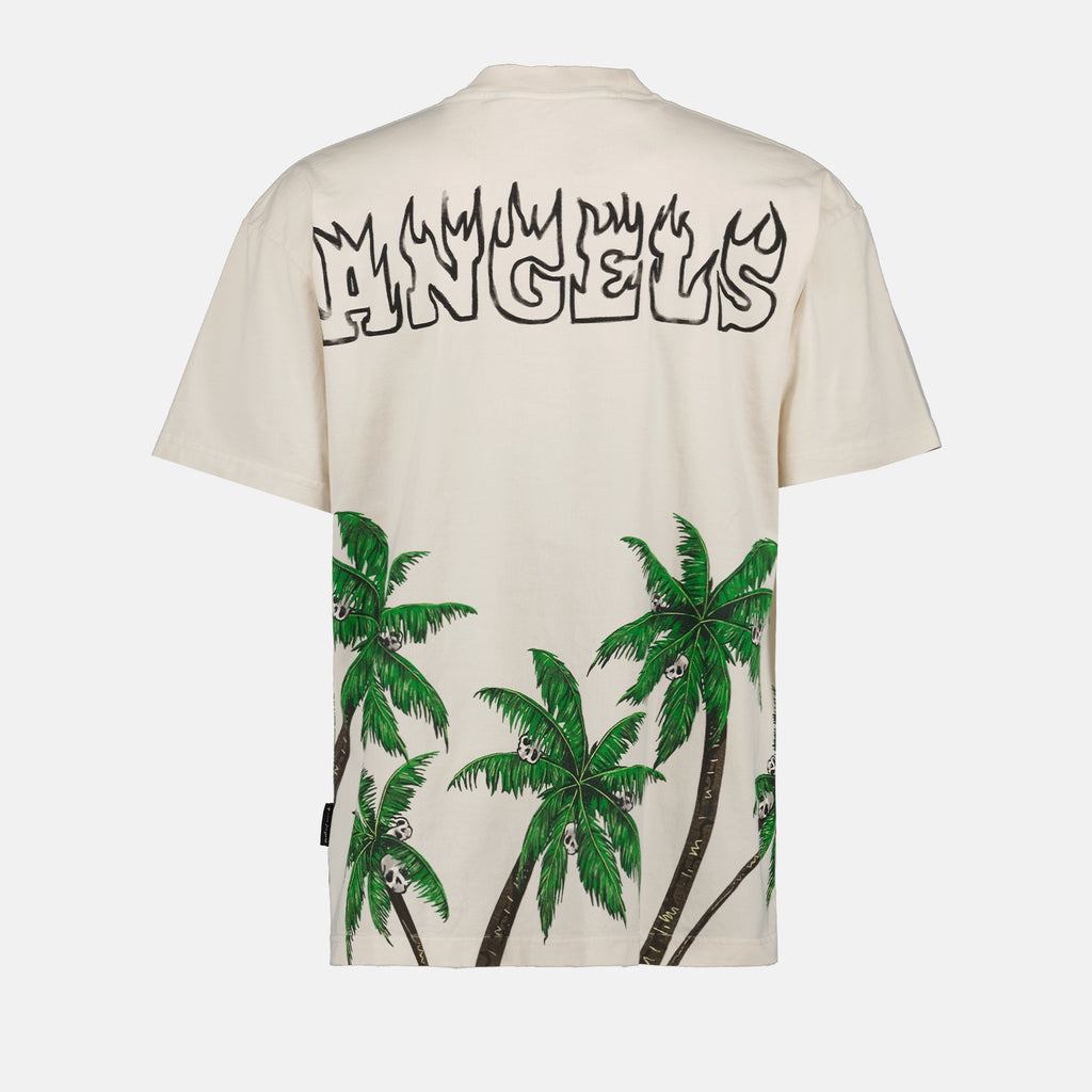 T-shirts T-shirt Palms & Skull Palm Angels Blanc Homme