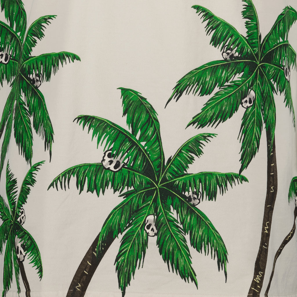 T-shirts T-shirt Palms & Skull Palm Angels Blanc Homme