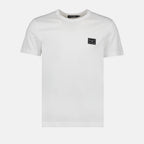 T-shirts T-shirt à logo plaque Dolce & Gabbana Blanc Homme