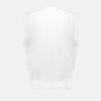 Tops T-shirt à logo triangle Prada Blanc Femme