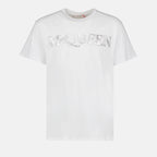 Camisetas T-shirt à logo Alexander McQueen Branco Homme