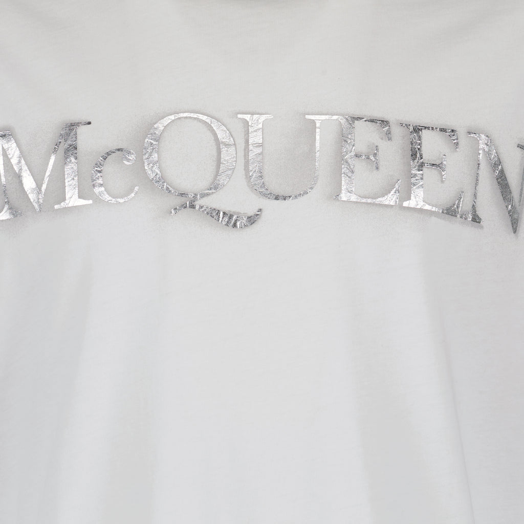 Camisetas T-shirt à logo Alexander McQueen Branco Homme