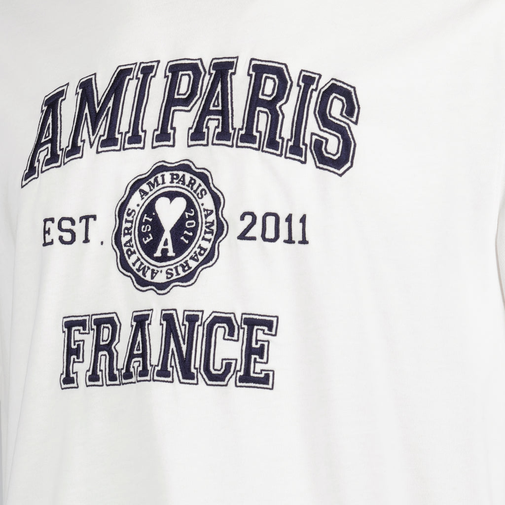 T-Shirts T-shirt Ami Paris France Ami PARIS Weiß Homme