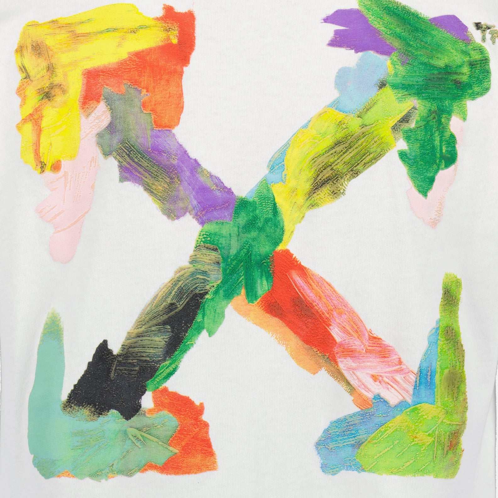 T-Shirts T-shirt Brush Arrow Off-White Weiß Homme