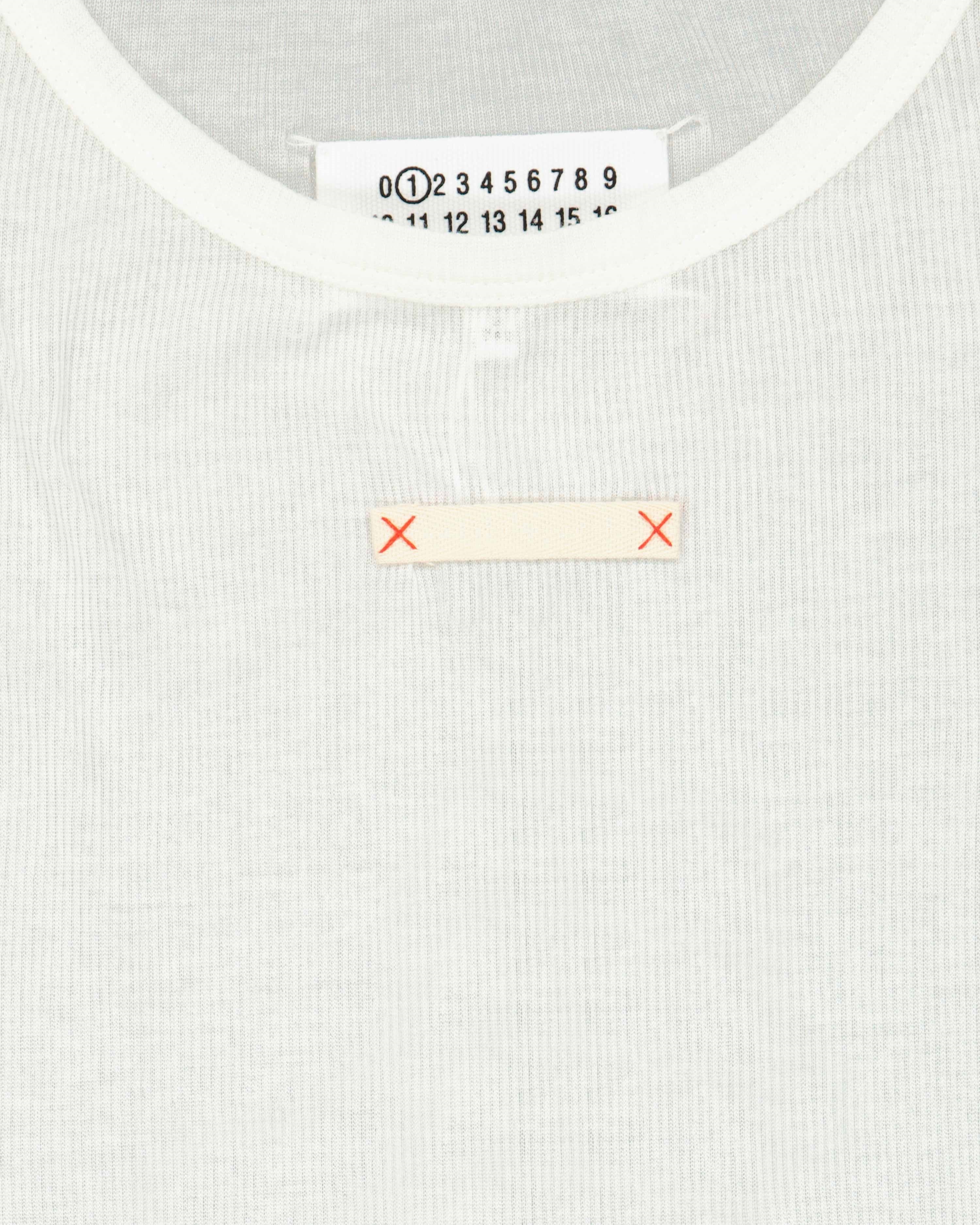 Camisetas T-shirt côtelé Maison Margiela Blanco Femme