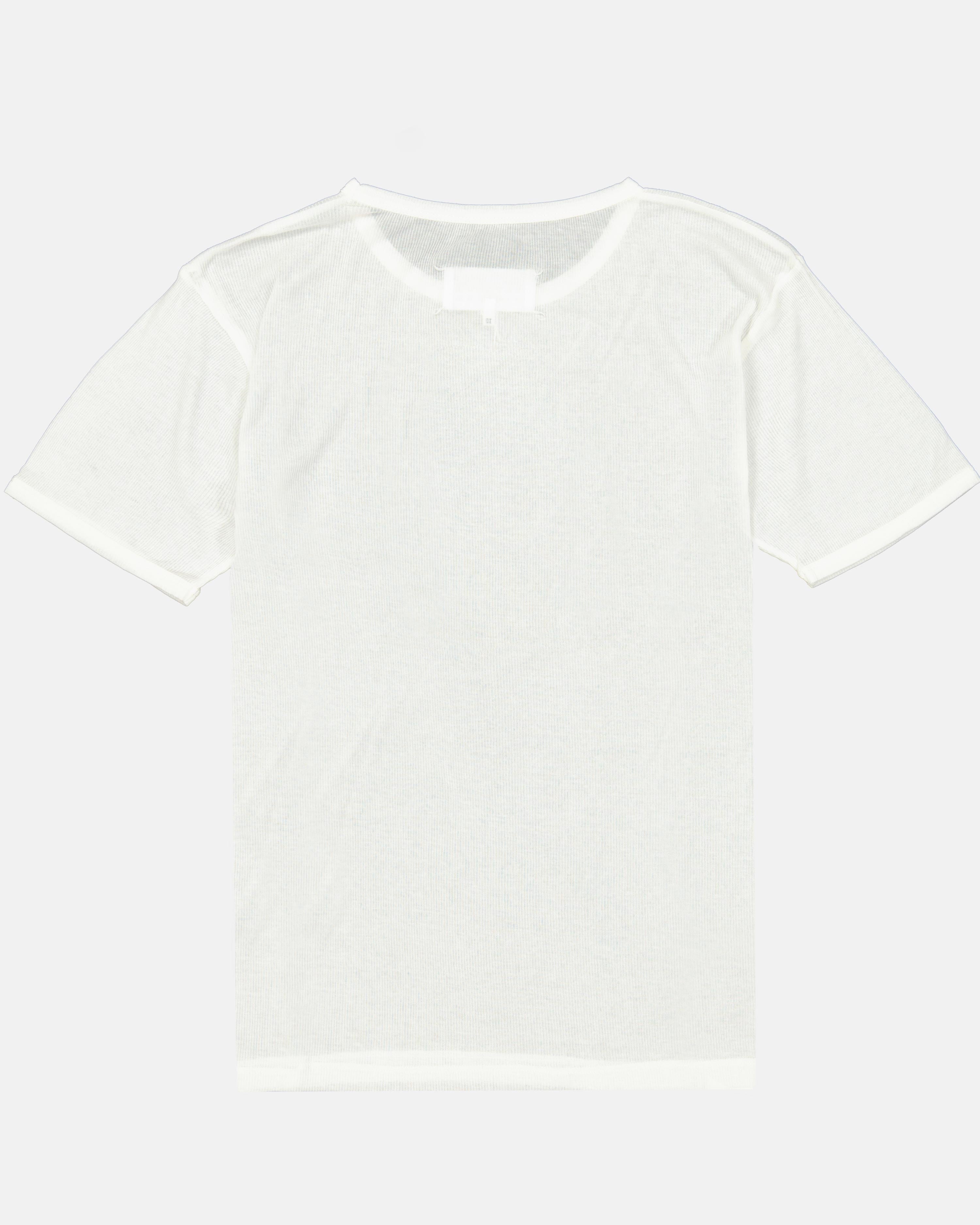 Camisetas T-shirt côtelé Maison Margiela Blanco Femme
