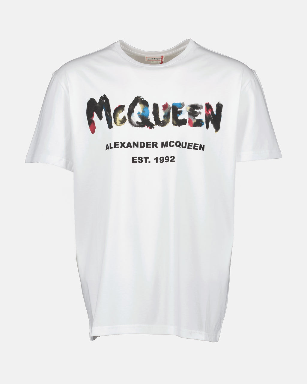 Tシャツ グラフィティ T シャツ Alexander McQueen 白 男