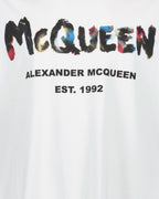 Tシャツ グラフィティ T シャツ Alexander McQueen 白 男