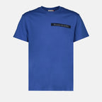 T-shirt T-shirt à logo bande Alexander McQueen Blu Homme