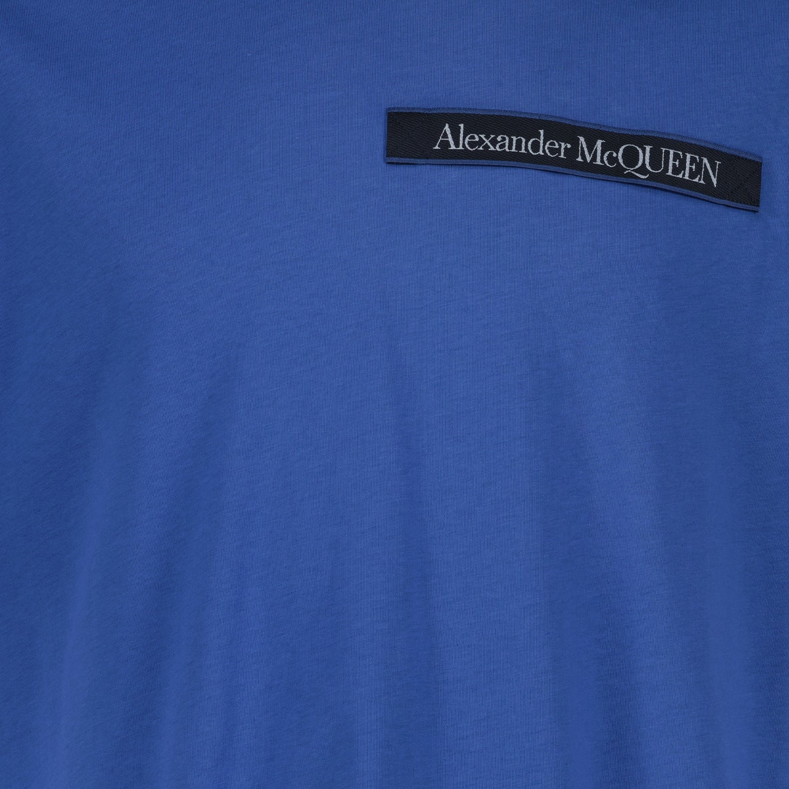 T-shirt T-shirt à logo bande Alexander McQueen Blu Homme