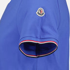 T-shirt T-shirt à logo et liseré Moncler Blu Homme