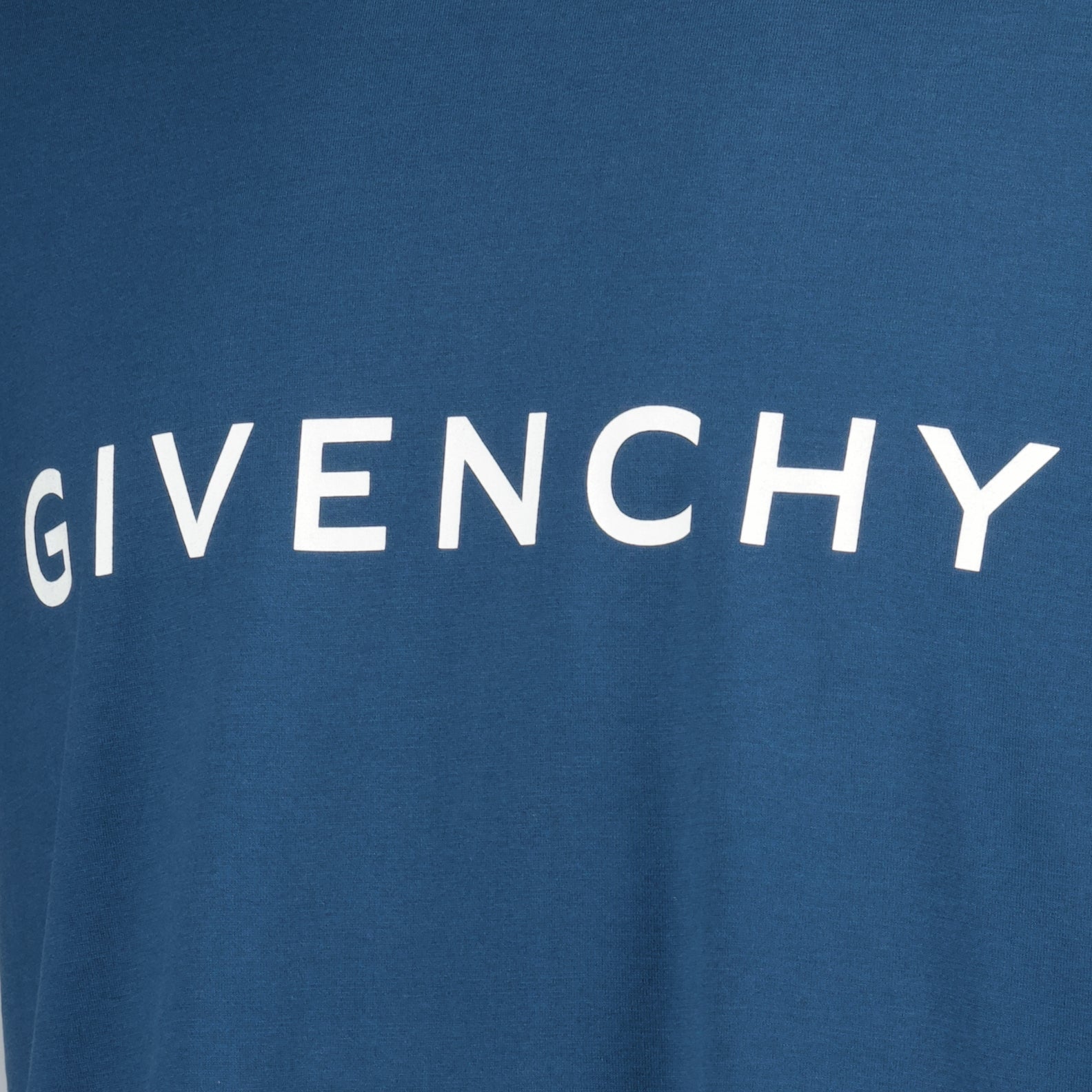 T shirt bleu à logo