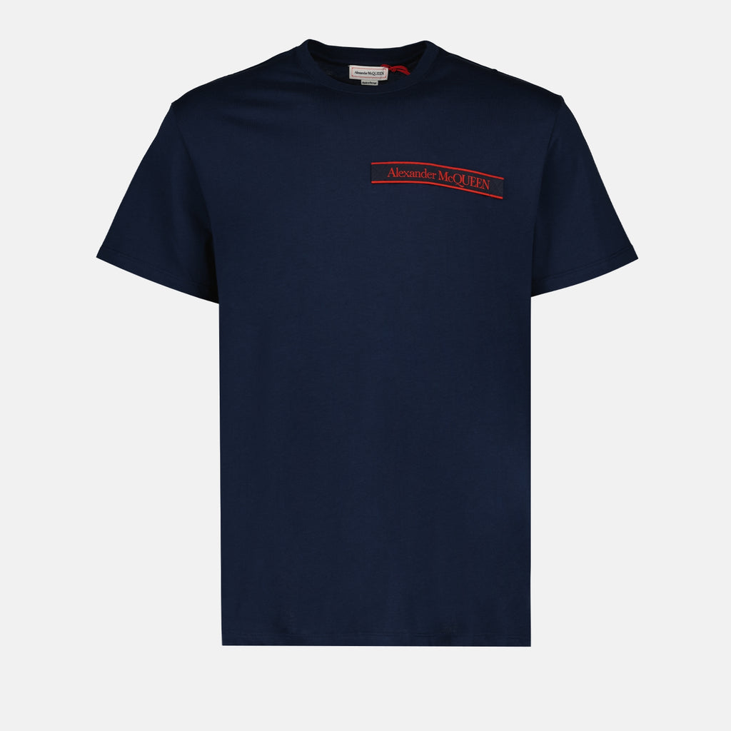 티셔츠 T-shirt à logo Alexander McQueen 파란색 Homme