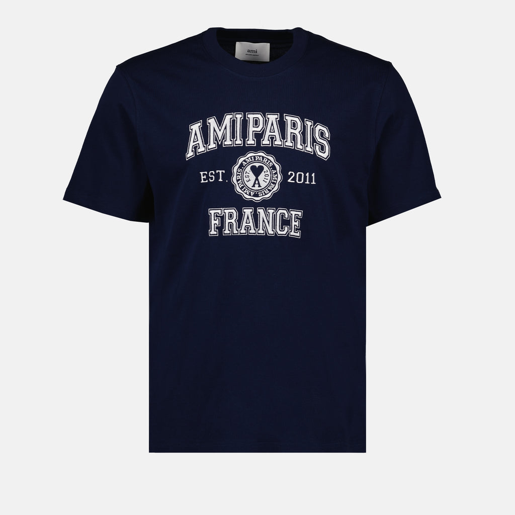 T-shirts T-shirt <tc>Ami Paris</tc>  France Ami PARIS Blue Man