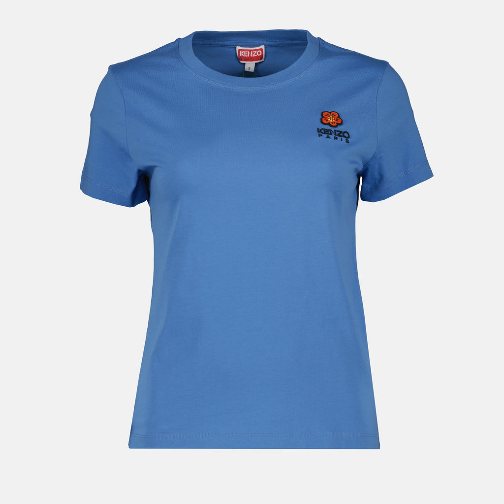 Tシャツ ボケフラワーTシャツ Kenzo 青 女性