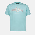 T-shirt T-shirt Broken Shark Palm Angels Blu Homme