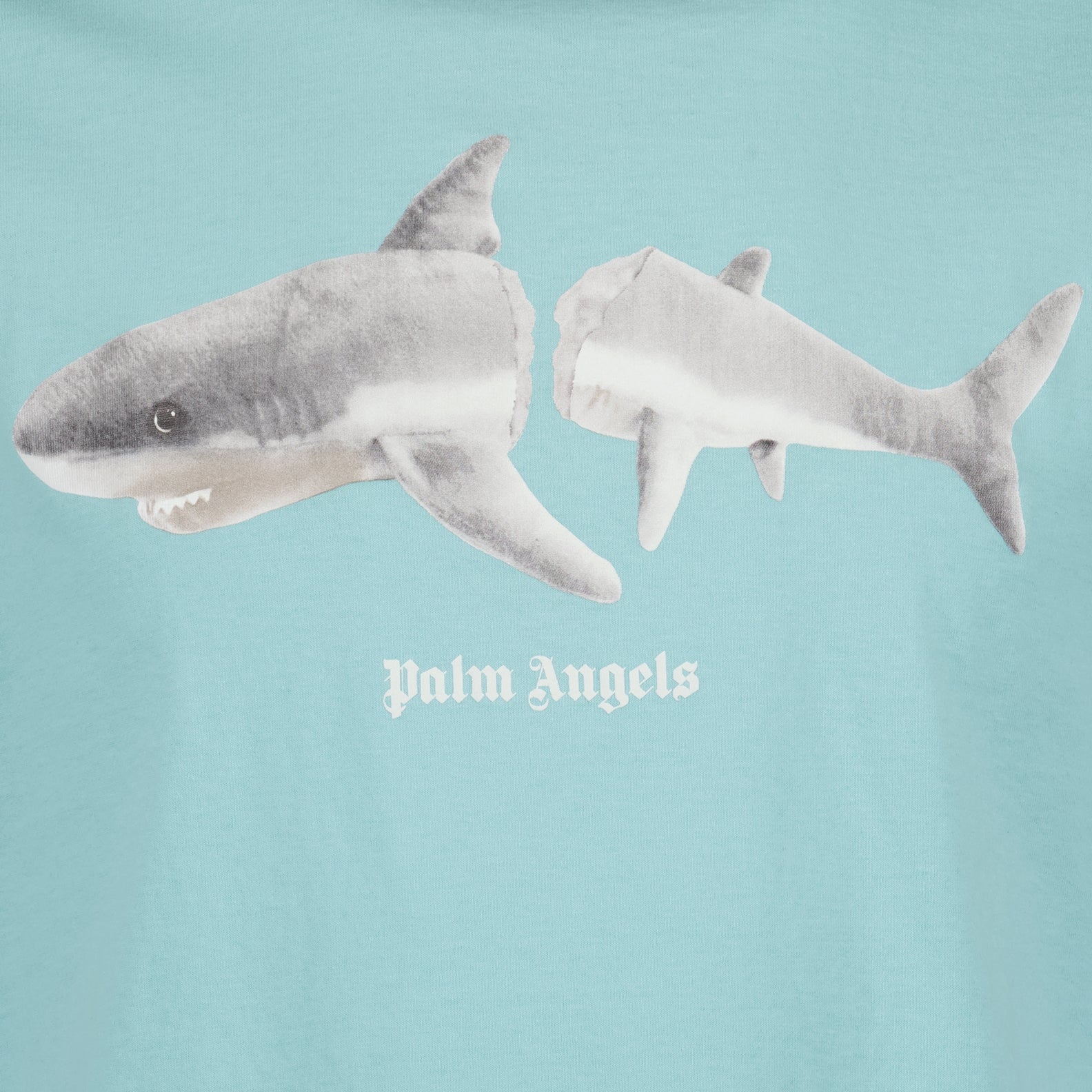 T-shirt T-shirt Broken Shark Palm Angels Blu Homme