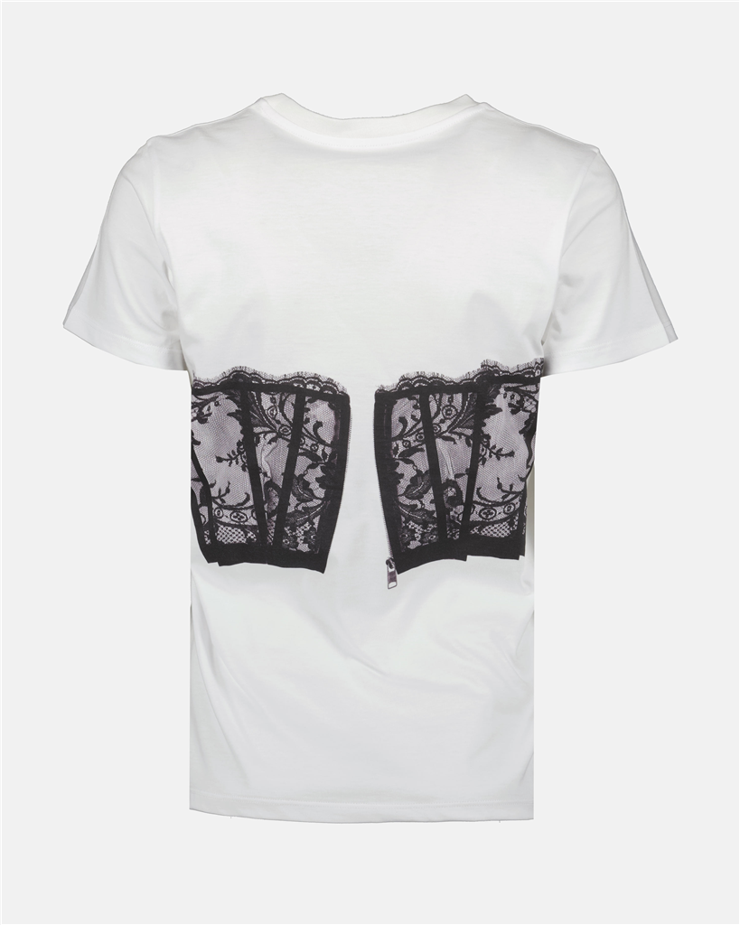 T-shirts T-shirt corset Alexander McQueen Blanc Femme