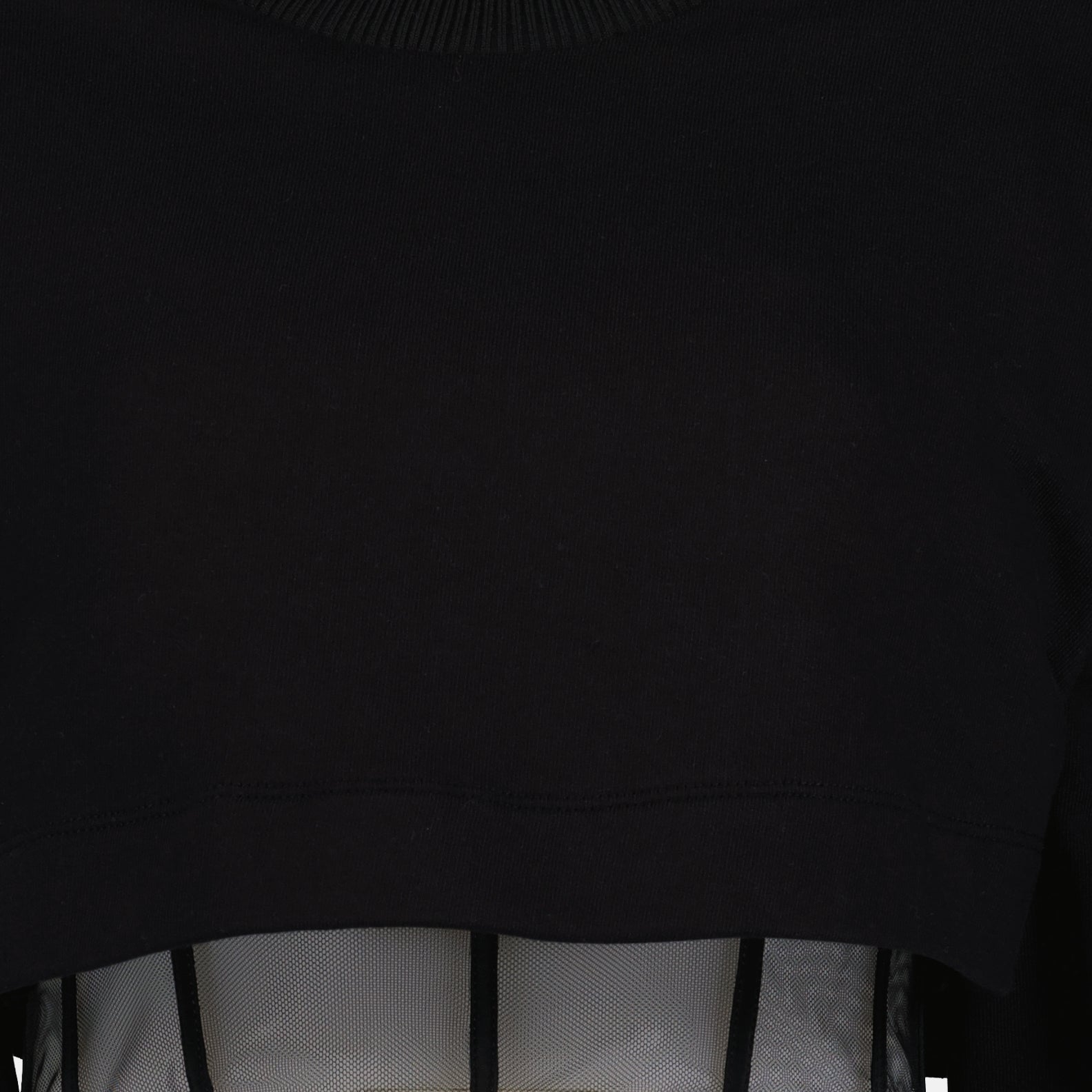 Tシャツ コルセットクロップドTシャツ Alexander McQueen 黒 女性