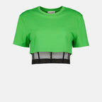 T-shirts T-shirt corset crop Alexander McQueen Vert Femme