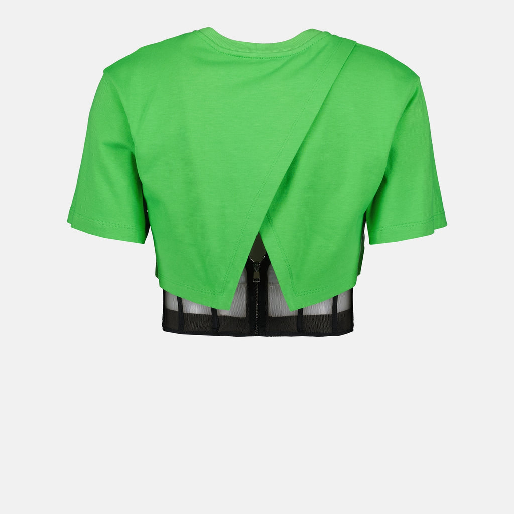 T-shirts T-shirt corset crop Alexander McQueen Vert Femme