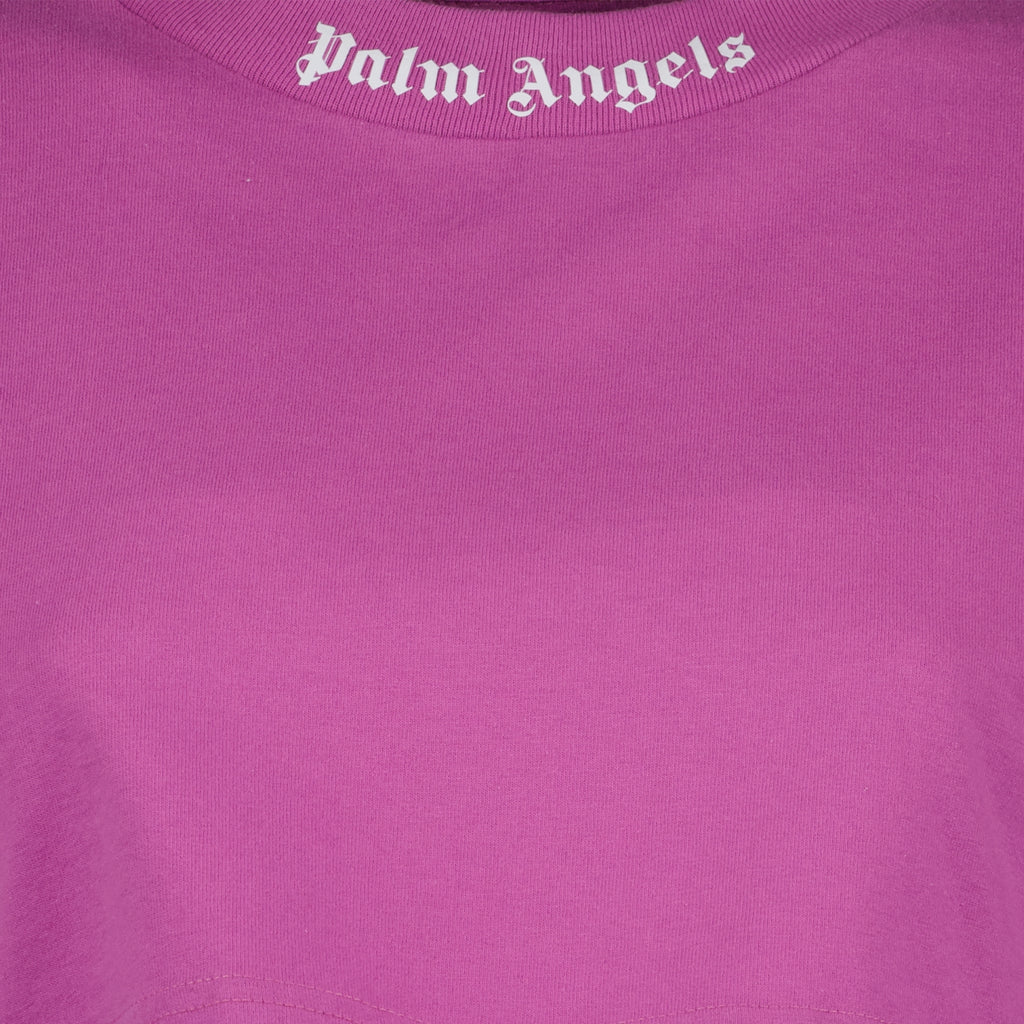 T-shirts Cropped T-shirt Palm Angels Purple Women