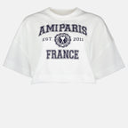 T-shirts T-shirt cropped Ami PARIS Blanc Femme