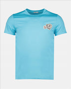T-shirts Double logo t-shirt Moncler Blue Man
