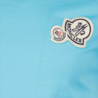 T-shirts Double logo t-shirt Moncler Blue Man