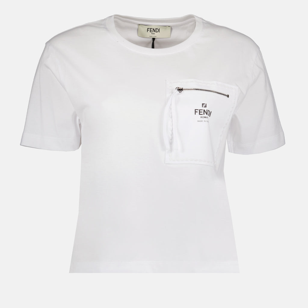 T-shirts T-shirt en jersey Fendi Blanc Femme