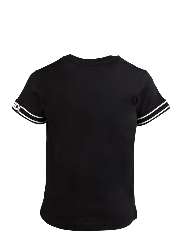 Abbigliamento T-shirt à liseré Fendi Nero Bambini