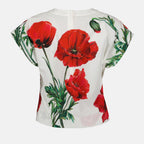 티셔츠 T-shirt en popeline Dolce & Gabbana 하얀색 Femme